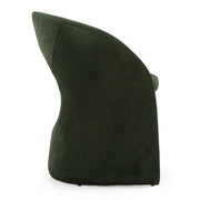 Brea - Modern Green Fabric Dining Chair — view 4
