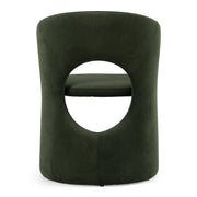 Brea - Modern Green Fabric Dining Chair — view 5