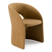 Brea - Modern Tan Fabric Dining Chair — view 3