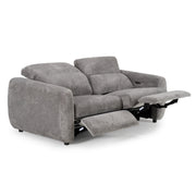 Brevig - Modern Grey Fabric Sofa w/ 2 Recliners — view 2