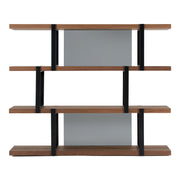Brewer - Modern Walnut & Black Bookshelf — view 2