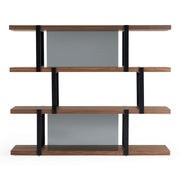 Brewer - Modern Walnut & Black Bookshelf — view 5