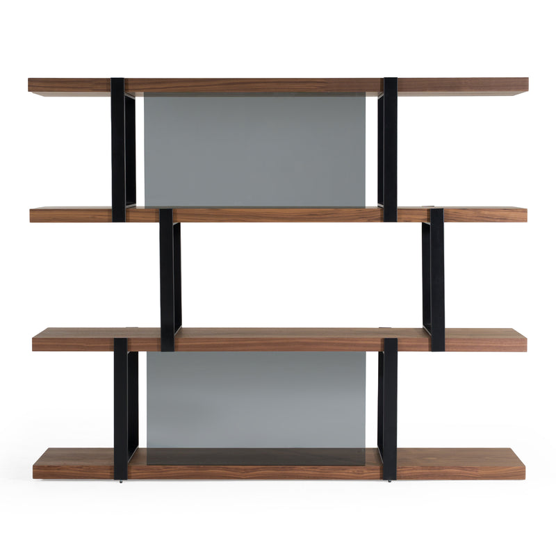 Brewer - Modern Walnut & Black Bookshelf — view 5