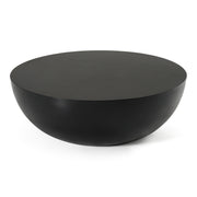 Bronte - Modern Black Concrete Round Coffee Table — view 3