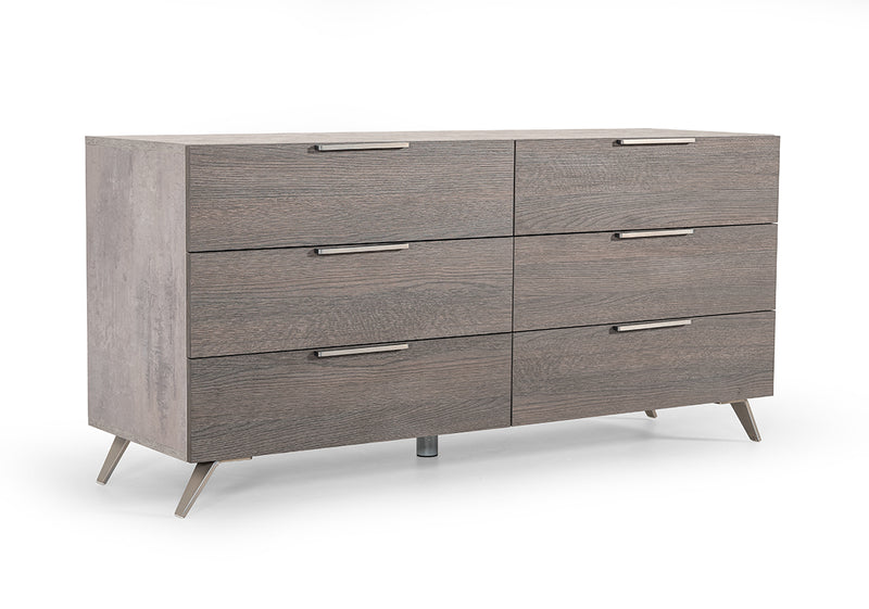 Bronx Italian Modern Faux Concrete & Grey 4-Piece Bedroom Set — view 5