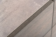 Bronx Italian Modern Faux Concrete & Grey Dresser & Mirror Set