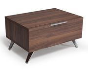 Lamont + Brooklyn - Modern Beige Fabric + Walnut 4-Piece Bedroom Set — view 3