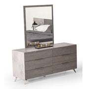 Bronx Italian Modern Grey Mirror — view 4