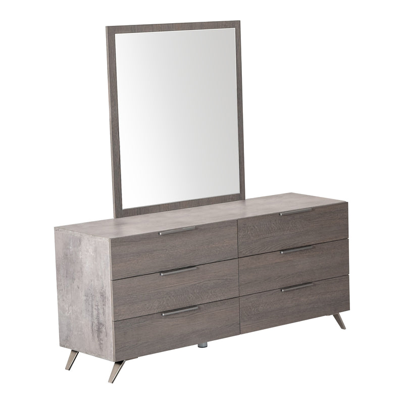 Bronx Italian Modern Grey Mirror — view 5