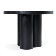 Bruni - Modern Black Concrete Round Dining Table — view 2