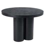 Bruni - Modern Black Concrete Round Dining Table — view 3