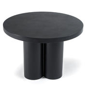 Bruni - Modern Black Concrete Round Dining Table — view 4