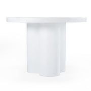Bruni - Modern White Concrete Round Dining Table — view 2