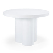 Bruni - Modern White Concrete Round Dining Table — view 3
