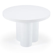 Bruni - Modern White Concrete Round Dining Table — view 4