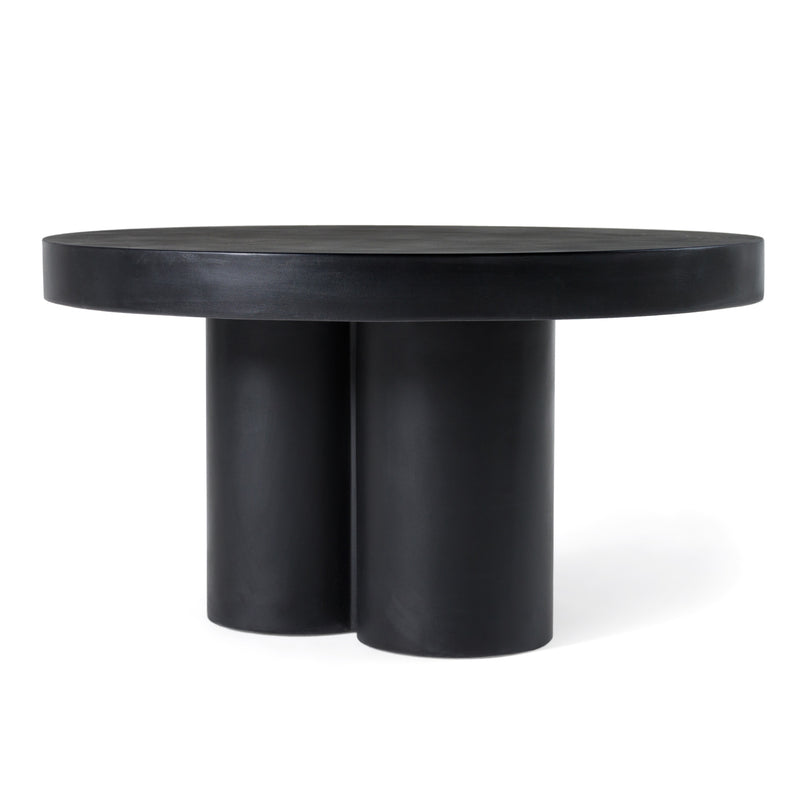 Bruni - Modern Black Concrete Coffee Table — view 2