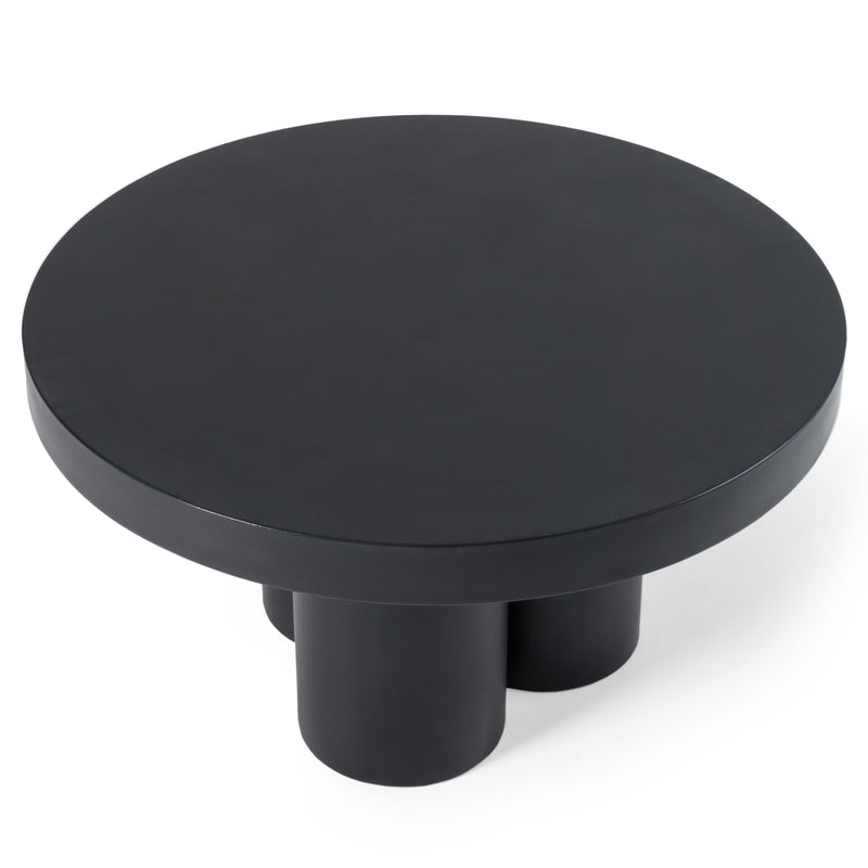 Bruni - Modern Black Concrete Coffee Table — view 4