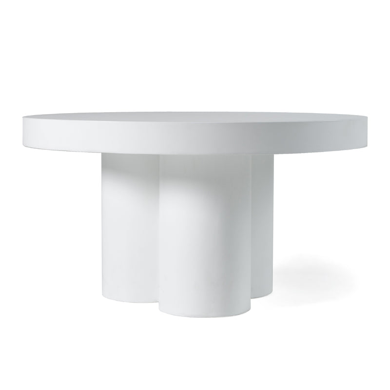 Bruni - Modern White Concrete Coffee Table — view 2