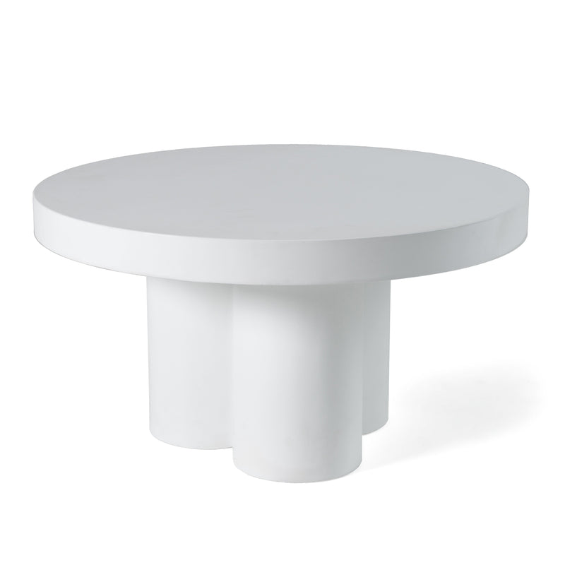 Bruni - Modern White Concrete Coffee Table — view 3