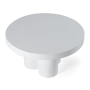 Bruni - Modern White Concrete Coffee Table — view 4