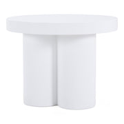 Bruni - Modern White Concrete End Table — view 3