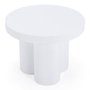 Bruni - Modern White Concrete End Table — view 4