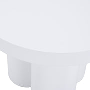 Bruni - Modern White Concrete End Table — view 5