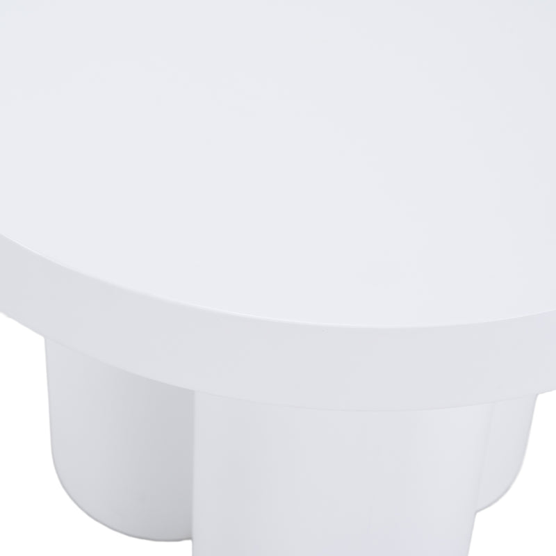 Bruni - Modern White Concrete End Table — view 5