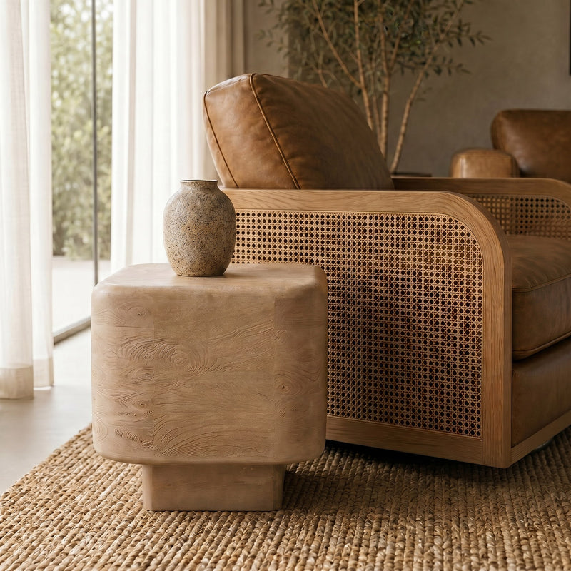 Bruno - Modern Mango Wood Square End Table — view 4