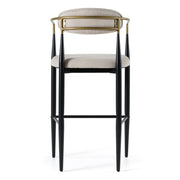 Buchtel - Mid-Century Modern Beige + Gold Arm + Black Bar Chair — view 3