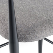 Buchtel - Mid-Century Modern Medium Grey + Gold Arm + Black Bar Chair — view 5