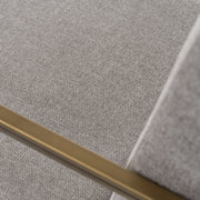 Burnham - Modern Light Grey & Brass Arm Dining Chair — view 2