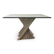 Byer - Modern Glass + Grey Ash Dining Table — view 3