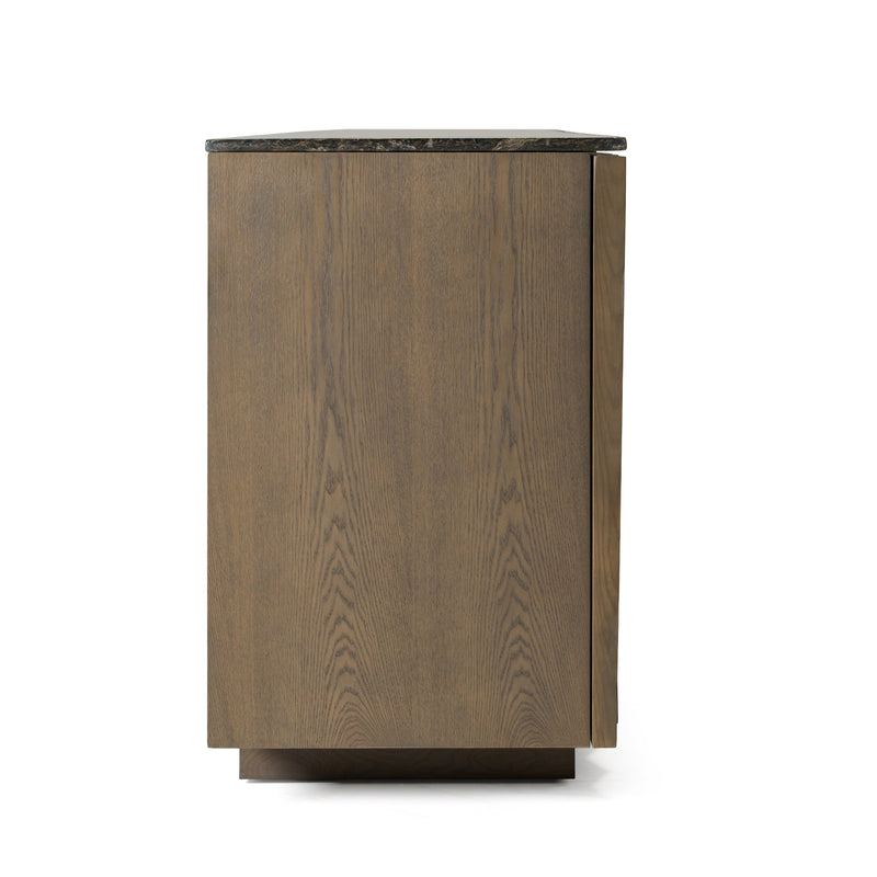 Byer - Modern Grey Ash + Marble Buffet — view 4