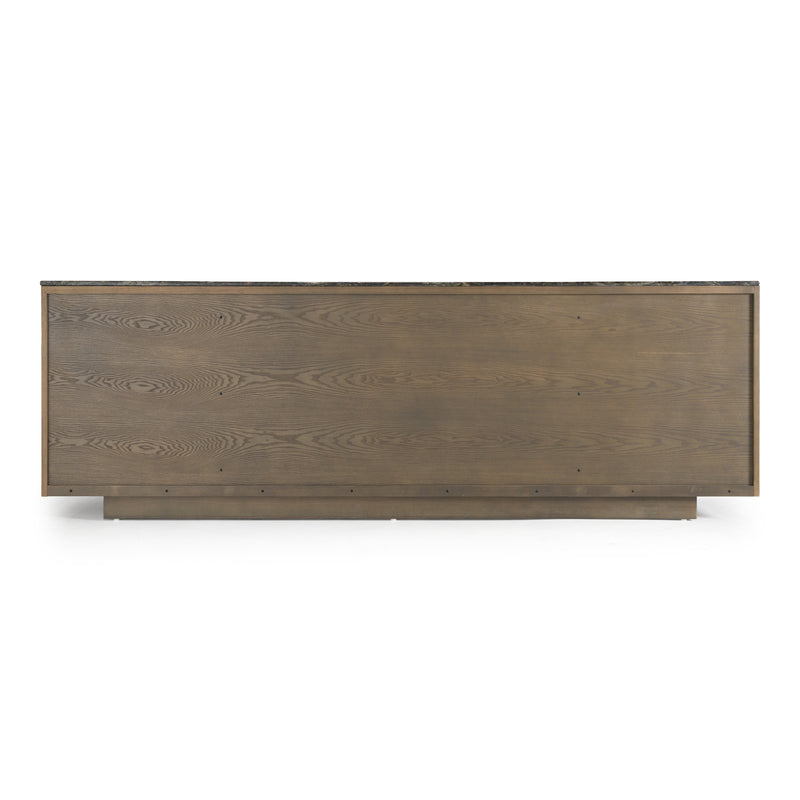 Byer - Modern Grey Ash + Marble Buffet — view 5