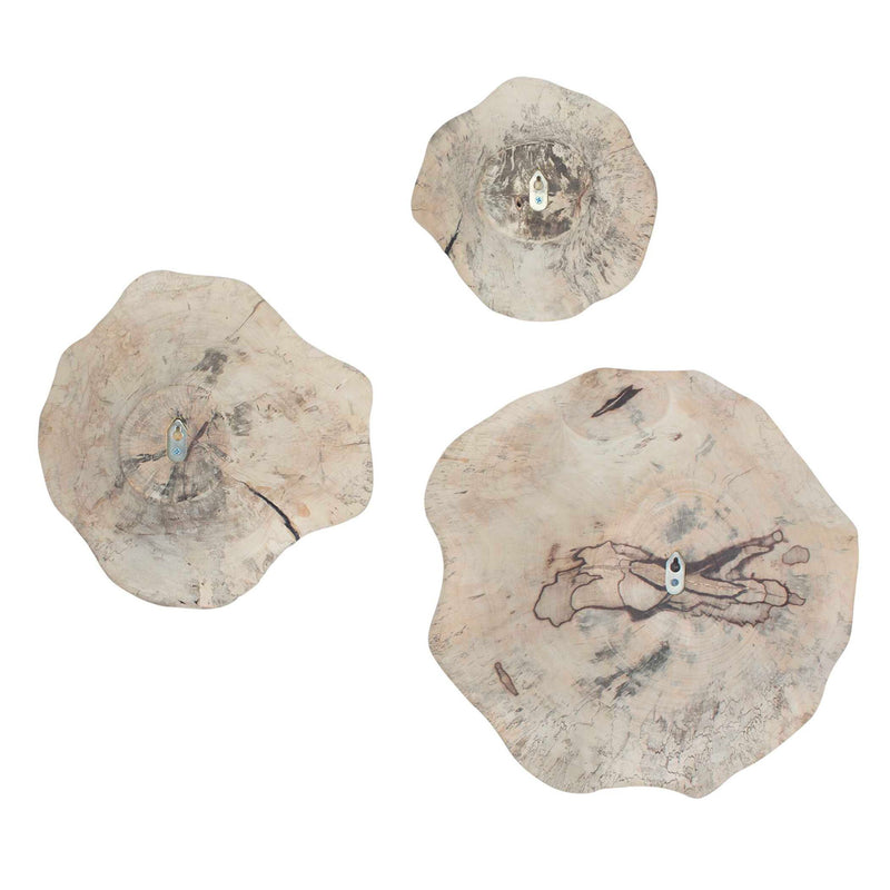 Uttermost Teo wall decor set of 3 with modern abstract designs, featuring textured metallic finishes for stylish home wall decoration.