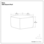 Nate - Square Pouf - R&R Furniture Gallery (Fountain Valley, CA)