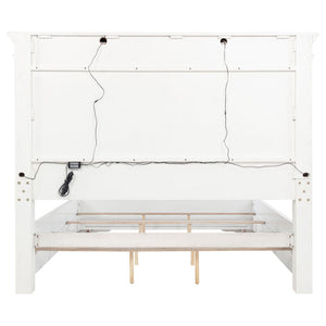LED Light Panel Bed With Traditional Design