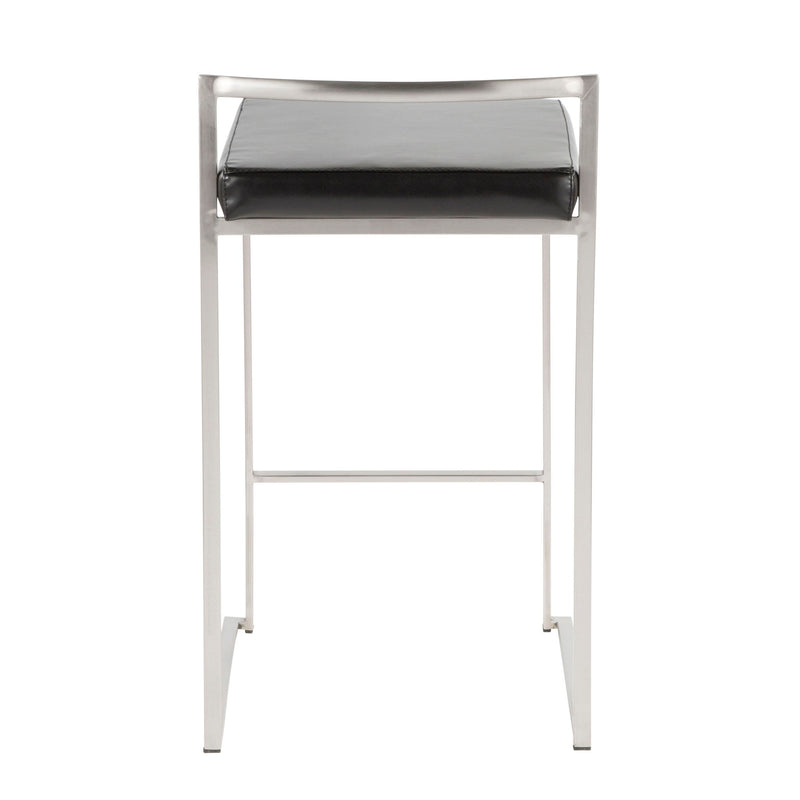 Lumi Source Fuji contemporary stackable counter stool set with elegant modern design and sleek finish, suitable for kitchen or bar.