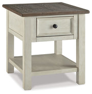 Bolanburg - Rectangular End Table - White / Brown / Beige - R&R Furniture Gallery (Fountain Valley, CA)