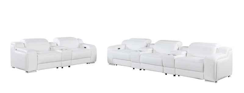 1116 - 8-Piece Modular Power Reclining Sofa, Loveseat & Chair Set In With 5 Power Recliners & Power Headrests