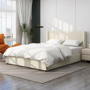 Anna - Upholstered Wingback Platform Bed With 4 Drawers Storage - R&R Furniture Gallery (Fountain Valley, CA)