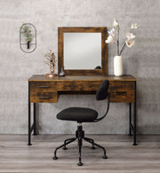 Juvanth - Vanity Desk & Mirror - Rustic Oak & Black - R&R Furniture Gallery (Fountain Valley, CA)