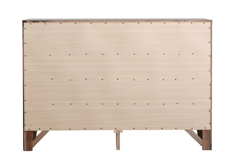 Marilla dresser by Glory Furniture featuring a modern wooden design with multiple drawers for stylish storage.