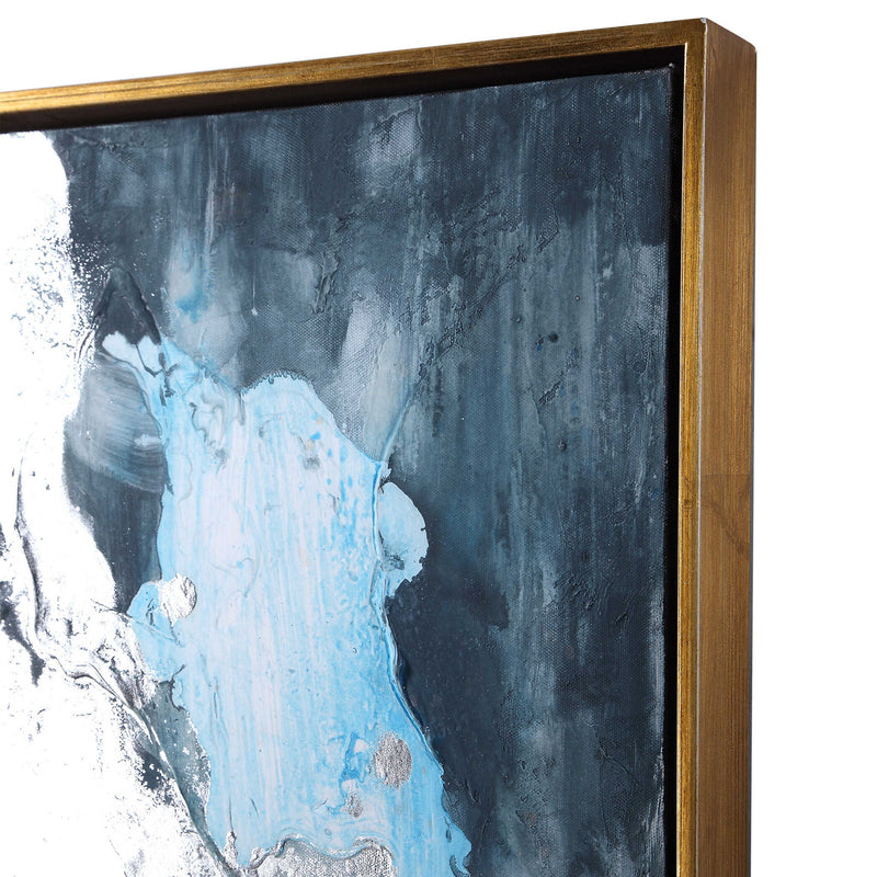 Stormy Seas - Seas Hand Painted Canvas - Blue