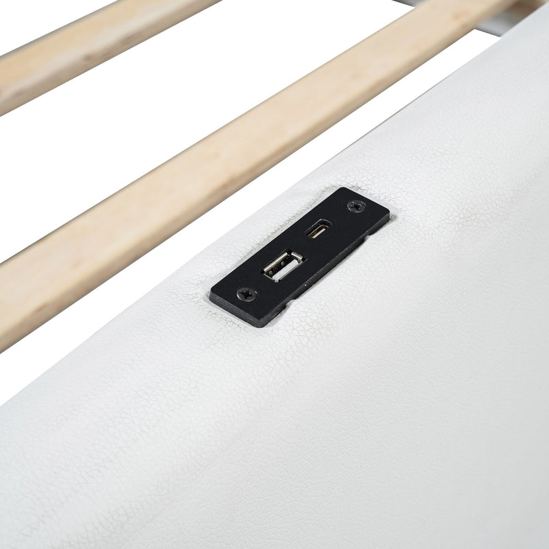 Platform Bed With Guardrail And Charging Station - R&R Furniture Gallery (Fountain Valley, CA)