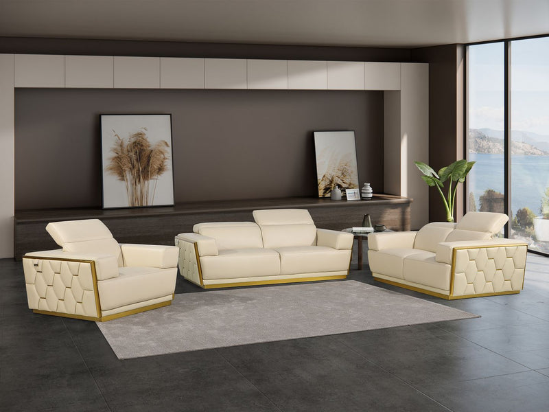 1111 - 3-Piece Sofa Set With Adjustable Headrest - R&R Furniture Gallery (Fountain Valley, CA)