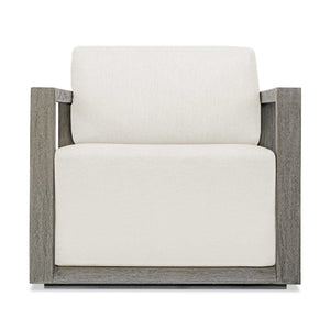 Remsen - Outdoor Lounge Chair - Dark Gray / White