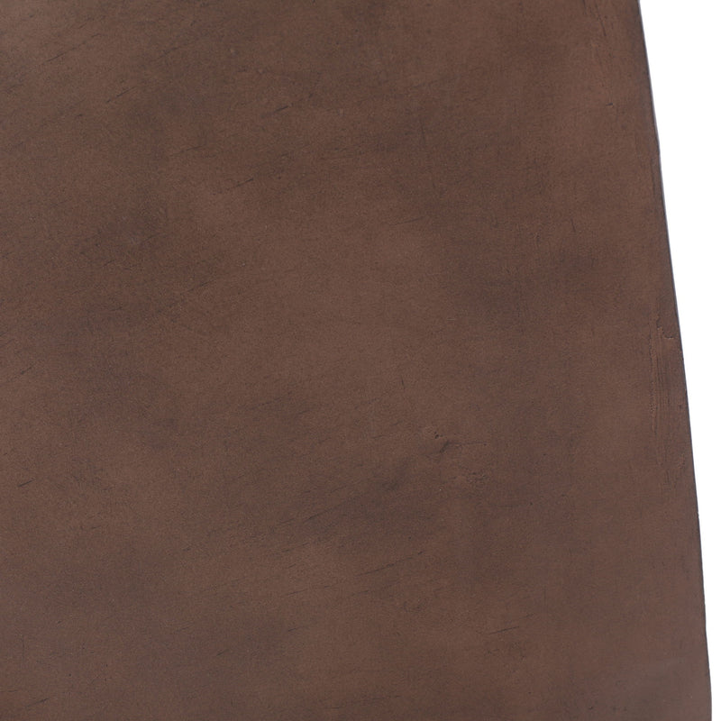 Outdoor lightweight concrete side table in brown by Noble House, with a modern, sturdy design suitable for outdoor spaces.