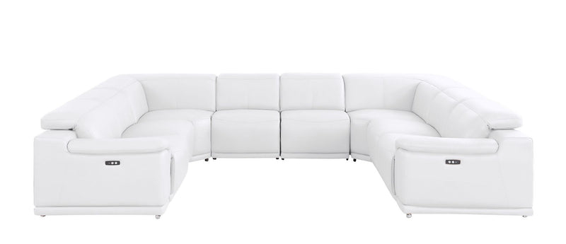 2679 - 8-Piece U-Shaped Power Reclining Sectional In Genuine Leather (4 Recliner)